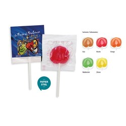 Sucette ronde aplatie, Sucette ronde aplatie Cerise