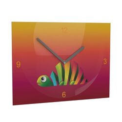 Horae Horloge murale Premium Rectangle (240x350 mm). Aiguilles Argent
