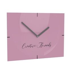 Horae Horloge murale Premium Rectangle (240x350 mm). Aiguilles Argent