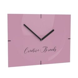 Horae Horloge murale Premium Rectangle (240x350 mm). Aiguilles Argent