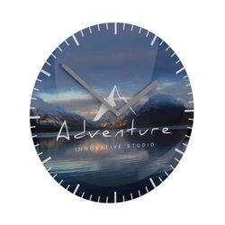 Horae Horloge murale Premium Rond (Ø 240 mm). Aiguilles Noir