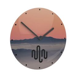 Horae Horloge murale Premium Rond (Ø 240 mm). Aiguilles Noir