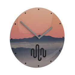 Horae Horloge murale Premium Rond (Ø 240 mm). Aiguilles Noir