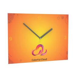 Horae Horloge murale Rectangle (240x350 mm). Aiguilles Argent