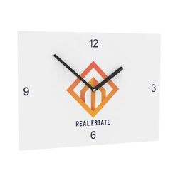 Horae Horloge murale Rectangle (240x350 mm). Aiguilles Argent