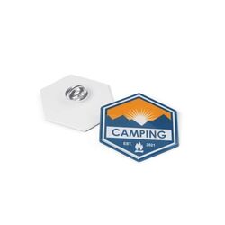 Pin Plastic with pin & clutch, Round, 22 mm, Doming in full color