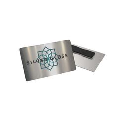 Badge Megan Métal, Oval, 74 x 40 mm, Magnet