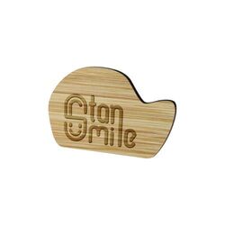 Badge Bamboo DYO (sur-mesure), Magnet, Gravure laser