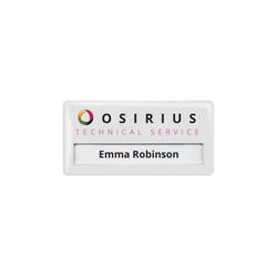 Badge Mae, Oval, 74 x 50 mm, Needle, Doming in full color