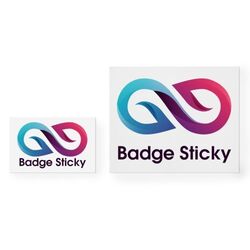Badge Sticky, 85 x 55 mm