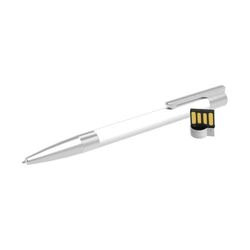 Stylo USB Stockholm (Blanc), encre bleue, 2 GB Basic