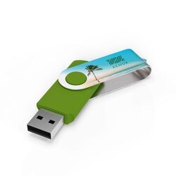 Clé USB Twister (Vert citron), 8 GB Basic