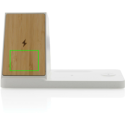 Chargeur 15W Ontario 3 en 1 plastique recyclé RCS et bambou