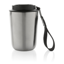 Mug iso en acier inoxydable recyclé RCS avec lanière Cuppa