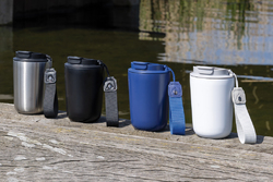 Mug iso en acier inoxydable recyclé RCS avec lanière Cuppa