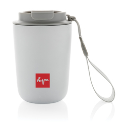 Mug iso en acier inoxydable recyclé RCS avec lanière Cuppa