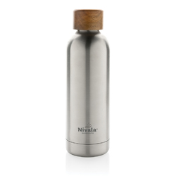 Bouteille iso en acier inoxydable recyclé certifiée RCS Wood