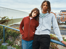 Sweat à capuche avec zip en coton recyclé Iqoniq Abisko