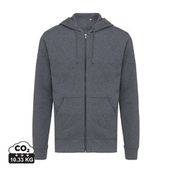 Sweat à capuche avec zip en coton recyclé Iqoniq Abisko
