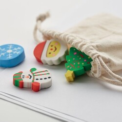 RUBBIES Set de 4 gommes Noël