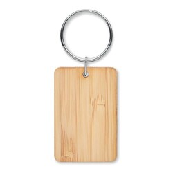 ANGLEBOO Porte-clés rectangulaire bambou