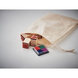 STAMPIE Set de 8 tampons en bois