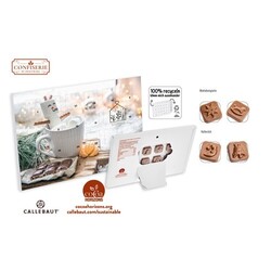 Calendrier de l'Avent à poser impression personnalisée, Callebaut chocolat au lait calendrier