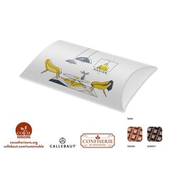 Tablette de chocolat 100 g en boîte cartonnée, Callebaut chocolat au lait calendrier