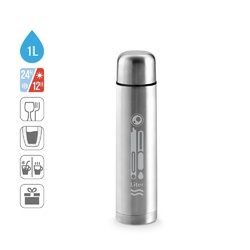 LITER. Bouteille thermique 1000mL en acier inox