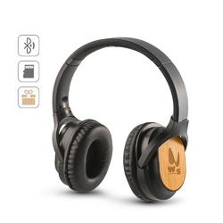 GOULD. Casque sans fil pliable avec autonomie de 4 heures en bambou et ABS