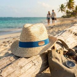 Chapeau paille blanche DOULOS