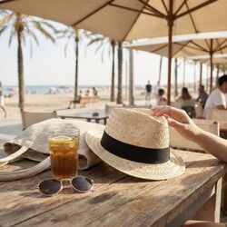 Chapeau paille blanche DOULOS