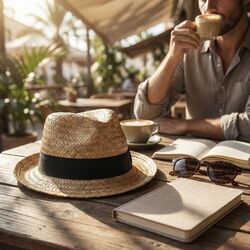 Chapeau paille dorée DOULOS