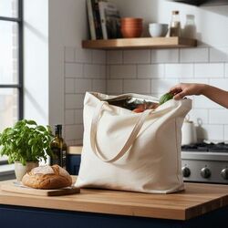 Grand sac isotherme zippé coton 230g