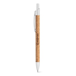 NATURA. Stylo en liège et aluminium recyclé (100 % rAL) avec clip