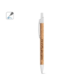 NATURA. Stylo en liège et aluminium recyclé (100 % rAL) avec clip