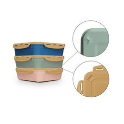 BOITE REPAS (LUNCH BOX) 1.2 l AVEC COUVERCLE, CUILLERE ET FOURCHETTE