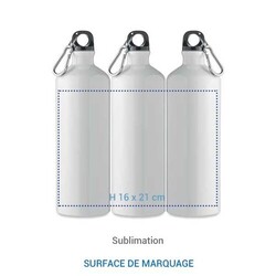 Gourde sport ALU SUBLI - 1000 ml Blanc