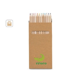 CROCO. Boîte avec 12 crayons de couleur