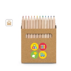 COLOURED. Boîte avec 12 crayons de couleur