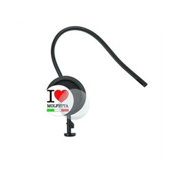 Porte-clé français rond 25 mm - Noir