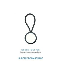 Porte-clé rond 25 mm - France