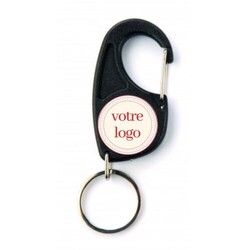 Porte-clé français MOUSQUETON - Noir