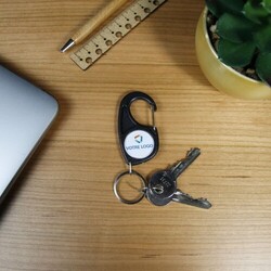 Porte-clé français MOUSQUETON - Noir