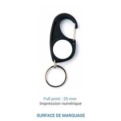 Porte-clé français MOUSQUETON - Noir