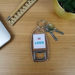 Porte-clé Décapsuleur translucide