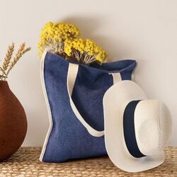 Sac shopping réversible jute lavée TOPDAY