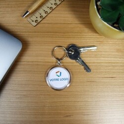 Porte-clé rond 37 mm - France