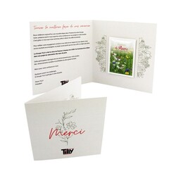 Carte 2 volets sachet graines
