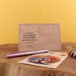 Carte bois A6